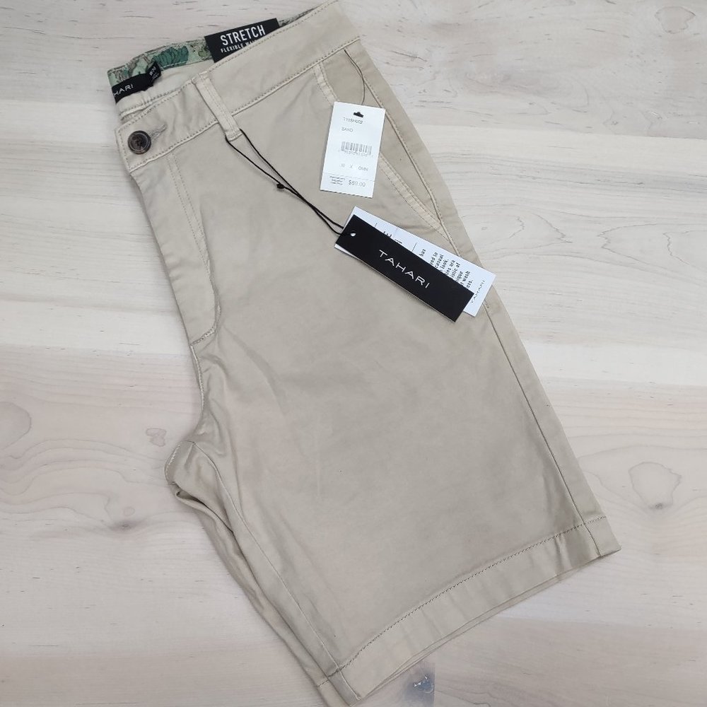 NWT Tahari Men's Slim Stretch Chino Shorts